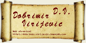 Dobrimir Virijević vizit kartica